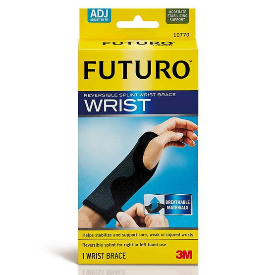 Futuro ผ้ายืดพยุงข้อมือเสริมแถบเหล็ก รุ่นปรับกระชับได้ Futuro ผ้ายืดพยุงข้อมือเสริมแถบเหล็ก รุ่นปรับกระชับได้