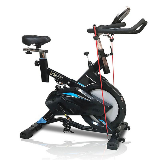 Major Sport จักรยานนั่งปั่น Spin Bike รุ่น M795 สีฟ้า-ดำ ฟรี แท่นวางมือถือ และสายแรงต้าน Major Sport จักรยานนั่งปั่น Spin Bike รุ่น M795 สีฟ้า-ดำ ฟรี แท่นวางมือถือ และสายแรงต้าน