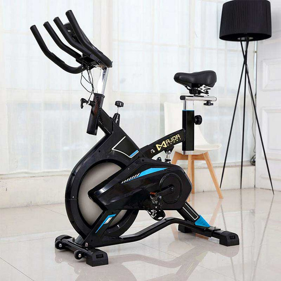 Major Sport จักรยานนั่งปั่น Spin Bike รุ่น M795 สีฟ้า-ดำ ฟรี แท่นวางมือถือ และสายแรงต้าน Major Sport จักรยานนั่งปั่น Spin Bike รุ่น M795 สีฟ้า-ดำ ฟรี แท่นวางมือถือ และสายแรงต้าน