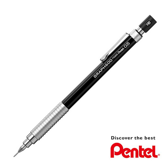 Pentel ดินสอกดเขียนแบบ GRAPH 600 ขนาด 0.5 มม. Pentel ดินสอกดเขียนแบบ GRAPH 600 ขนาด 0.5 มม.