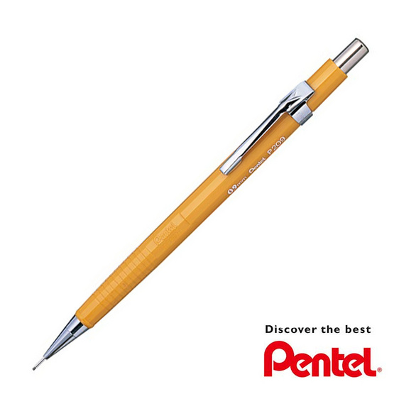 Pentel ดินสอกด รุ่น P209-G ขนาด 0.9 มม. ด้ามสีเหลือง Pentel ดินสอกด รุ่น P209-G ขนาด 0.9 มม. ด้ามสีเหลือง