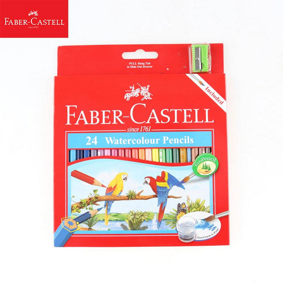 Faber-Castell ดินสอสีไม้ระบายน้ำ 24 สี กล่องกระดาษ Faber-Castell ดินสอสีไม้ระบายน้ำ 24 สี กล่องกระดาษ
