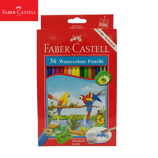 Faber-Castell ดินสอสีไม้ระบายน้ำ 36 สี กล่องกระดาษ Faber-Castell ดินสอสีไม้ระบายน้ำ 36 สี กล่องกระดาษ