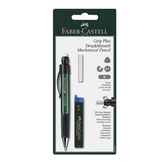 Faber-Castell ชุดดินสอกดพร้อมไส้ รุ่น GRIP PLUS 0.7 มม. คละสี Faber-Castell ชุดดินสอกดพร้อมไส้ รุ่น GRIP PLUS 0.7 มม. คละสี