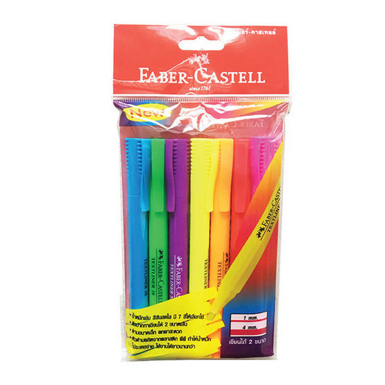 Faber-Castell ปากกาเน้นข้อความ Slim Textliner 38 (แพ็ค 7 ด้าม) Faber-Castell ปากกาเน้นข้อความ Slim Textliner 38 (แพ็ค 7 ด้าม)