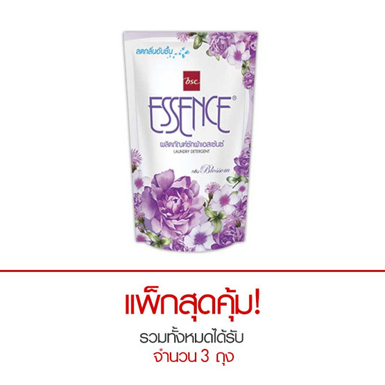 Essence ผลิตภัณฑ์ซักผ้าชนิดน้ำ กลิ่นบลอสซั่ม 400 มล. สีม่วง Essence ผลิตภัณฑ์ซักผ้าชนิดน้ำ กลิ่นบลอสซั่ม 400 มล. สีม่วง