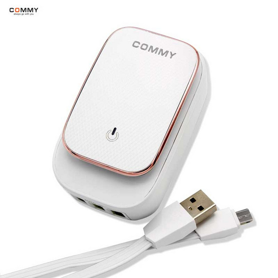 Commy หัวชาร์จ AD-300 3 Ports สำหรับ Micro Commy หัวชาร์จ AD-300 3 Ports สำหรับ Micro
