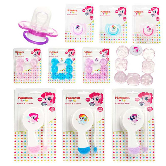 NUEBABE Set ยางกัดน้ำ แปรงหวีผมเด็ก และจุกดูด โพนี่ NUEBABE Set ยางกัดน้ำ แปรงหวีผมเด็ก และจุกดูด โพนี่