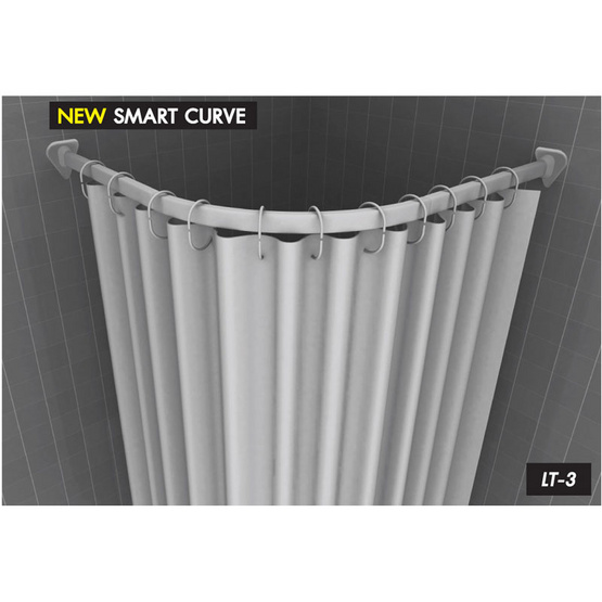 WSP ราวแขวนม่านอลูมิเนียมโค้งเข้ามุม SmartCurve 90*90 ซม. WSP ราวแขวนม่านอลูมิเนียมโค้งเข้ามุม SmartCurve 90*90 ซม.