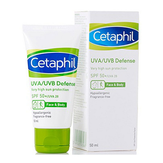 Cetaphil ครีมกันแดด UVA-UVB Defense SPF 50 50 มล. Cetaphil ครีมกันแดด UVA-UVB Defense SPF 50 50 มล.
