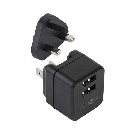 Energea Wall Charger Travel Lite 2.4A 2USB UK Energea Wall Charger Travel Lite 2.4A 2USB UK