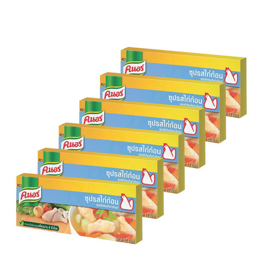 คนอร์ ซุปรสไก่ก้อน 120 กรัม (แพ็ค 6) คนอร์ ซุปรสไก่ก้อน 120 กรัม (แพ็ค 6)