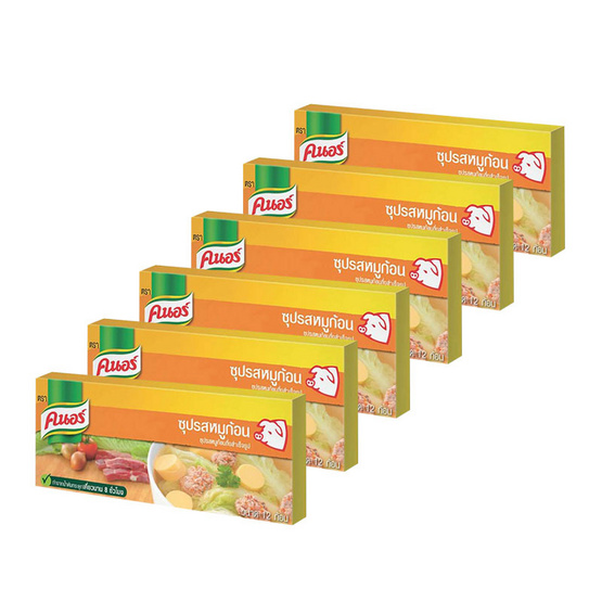 คนอร์ ซุปรสหมูก้อน 120 กรัม (แพ็ค 6) คนอร์ ซุปรสหมูก้อน 120 กรัม (แพ็ค 6)