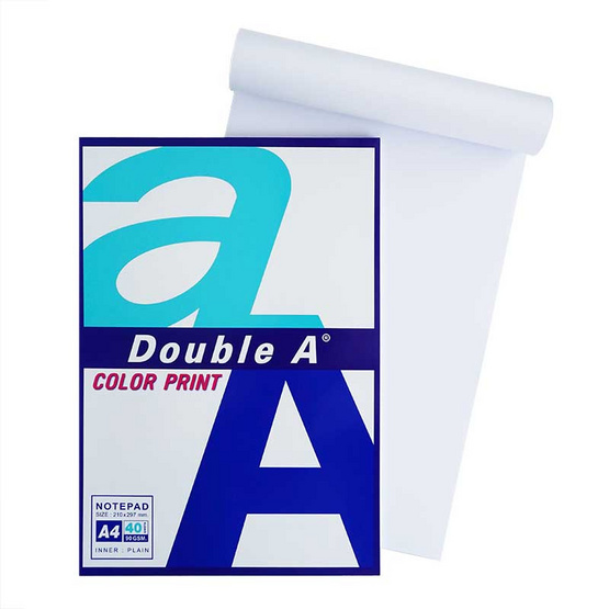 Double A สมุดรายงาน A4 90 แกรม 40 แผ่น/แพ็ค ไม่มีเส้น (แพ็ค 12 เล่ม) Double A สมุดรายงาน A4 90 แกรม 40 แผ่น/แพ็ค ไม่มีเส้น (แพ็ค 12 เล่ม)