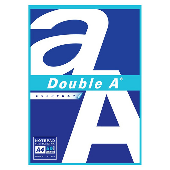 Double A สมุดรายงาน A4 70 แกรม 50 แผ่น ไม่มีเส้น (แพ็ค 12 เล่ม) Double A สมุดรายงาน A4 70 แกรม 50 แผ่น ไม่มีเส้น (แพ็ค 12 เล่ม)