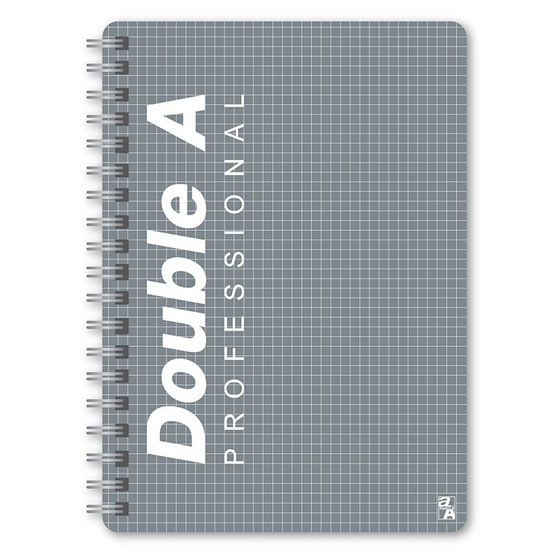 Double A สมุดบันทึกสันห่วงปกพลาสติก B5 70 แกรม 80 แผ่น (มีเส้น) Double A สมุดบันทึกสันห่วงปกพลาสติก B5 70 แกรม 80 แผ่น (มีเส้น)