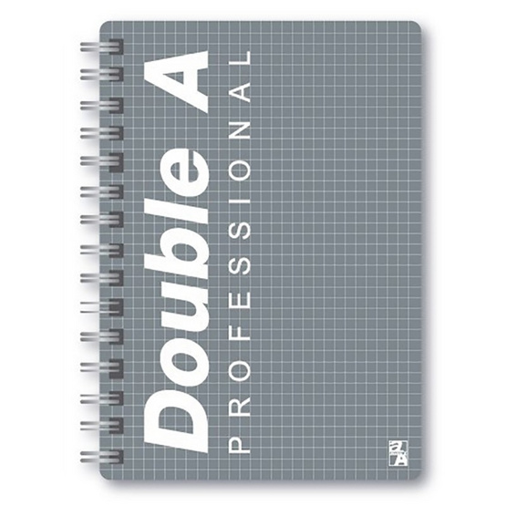 Double A สมุดบันทึกสันห่วงปกพลาสติก A5 70 แกรม 100 แผ่น (มีเส้น) Double A สมุดบันทึกสันห่วงปกพลาสติก A5 70 แกรม 100 แผ่น (มีเส้น)