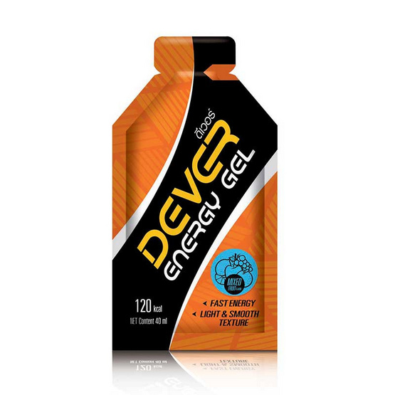 DEVER Energy gel ดีเวอร์ เครื่องดื่มแบบเจล รสผลไม้รวม 40 มล. (รวม 12 ซอง) DEVER Energy gel ดีเวอร์ เครื่องดื่มแบบเจล รสผลไม้รวม 40 มล. (รวม 12 ซอง)