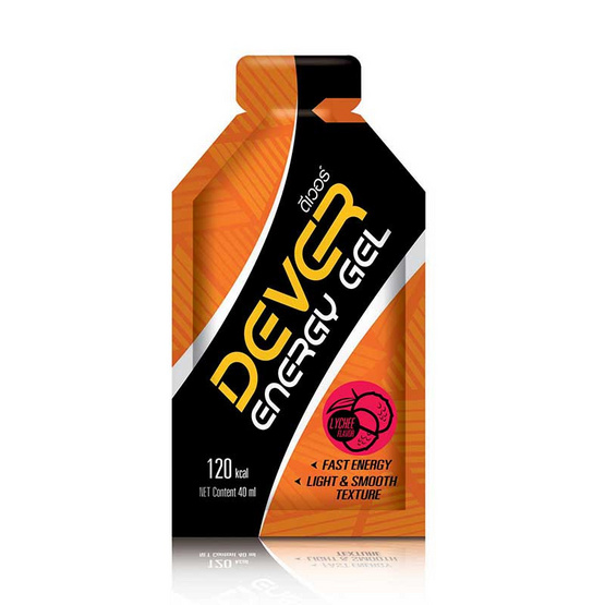 DEVER Energy gel ดีเวอร์ เครื่องดื่มแบบเจล รสลิ้นจี่ 40 มล. (รวม 12 ซอง) DEVER Energy gel ดีเวอร์ เครื่องดื่มแบบเจล รสลิ้นจี่ 40 มล. (รวม 12 ซอง)