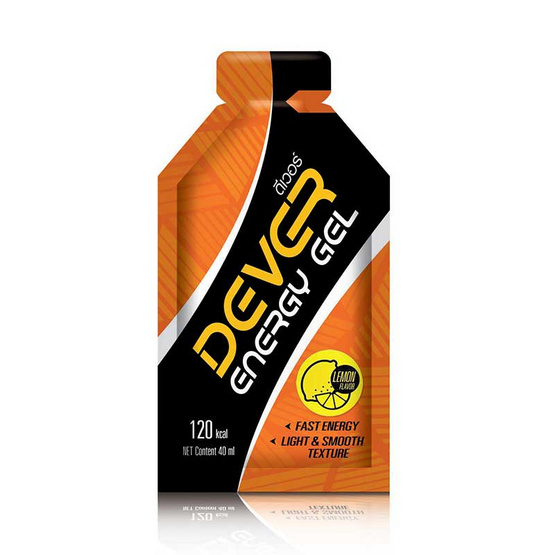 DEVER Energy gel ดีเวอร์ เครื่องดื่มแบบเจล รสเลม่อน 40 มล. (รวม 12 ซอง) DEVER Energy gel ดีเวอร์ เครื่องดื่มแบบเจล รสเลม่อน 40 มล. (รวม 12 ซอง)