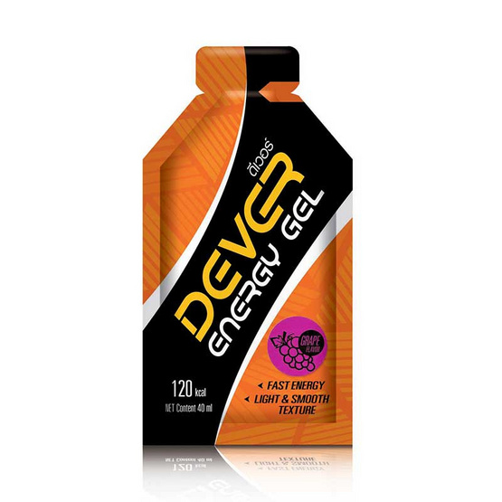 DEVER Energy gel ดีเวอร์ เครื่องดื่มแบบเจล รสองุ่น 40 มล. (รวม 12 ซอง) DEVER Energy gel ดีเวอร์ เครื่องดื่มแบบเจล รสองุ่น 40 มล. (รวม 12 ซอง)