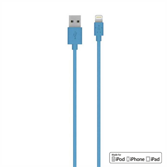 Belkin สายชาร์จ Linghtning MFI 15 cm รุ่น F8J023yw06-BLU Belkin สายชาร์จ Linghtning MFI 15 cm รุ่น F8J023yw06-BLU