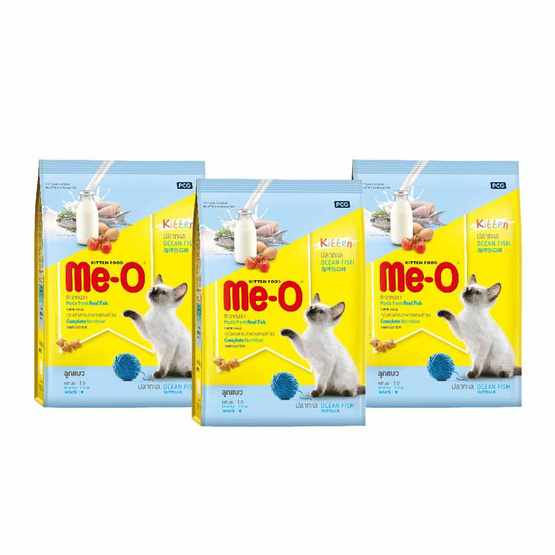 อาหารลูกแมวมีโอ ปลาทะเล 400G. (แพ็ก3) อาหารลูกแมวมีโอ ปลาทะเล 400G. (แพ็ก3)