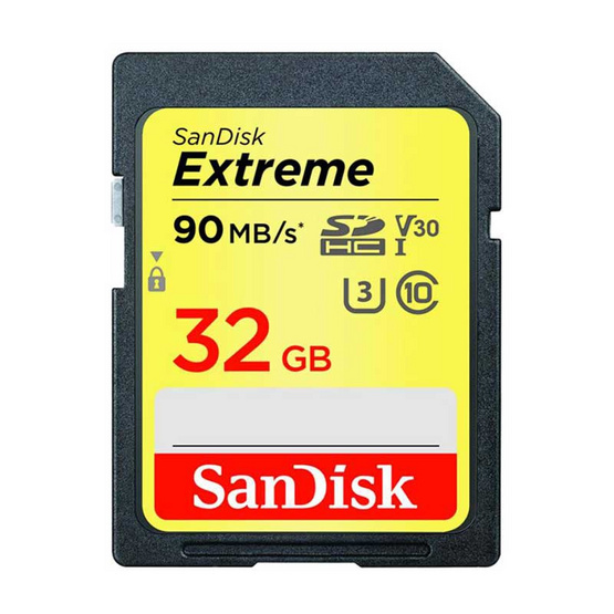 SanDisk Extreme SD Card 32GB Speed 90MBs SanDisk Extreme SD Card 32GB Speed 90MBs
