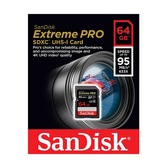 SanDisk Extreme Pro SD Card 64GB Speed 95MBs SanDisk Extreme Pro SD Card 64GB Speed 95MBs
