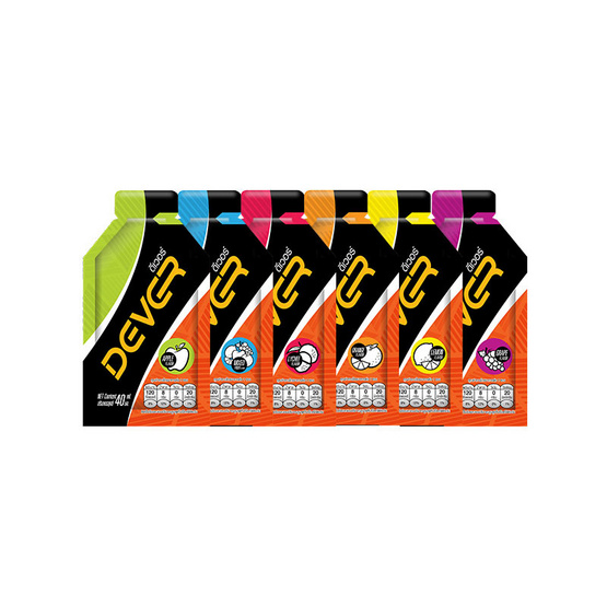 DEVER Energy gel set ดีเวอร์ เครื่องดื่มแบบเจล รวมรส 40 มล. (รวม 6 ซอง) DEVER Energy gel set ดีเวอร์ เครื่องดื่มแบบเจล รวมรส 40 มล. (รวม 6 ซอง)