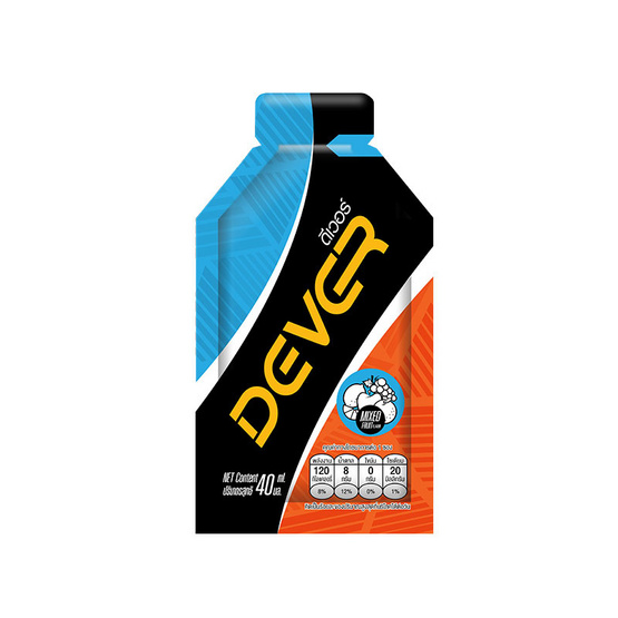DEVER Energy gel set ดีเวอร์ เครื่องดื่มแบบเจล รวมรส 40 มล. (รวม 6 ซอง) DEVER Energy gel set ดีเวอร์ เครื่องดื่มแบบเจล รวมรส 40 มล. (รวม 6 ซอง)