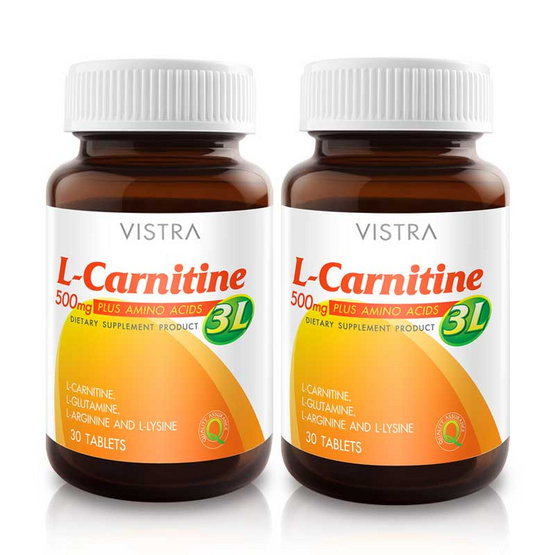 VISTRA L-Carnitine Plus 3L บรรจุ 30 เม็ด/กระปุก แพ็ค 2 กระปุก VISTRA L-Carnitine Plus 3L บรรจุ 30 เม็ด/กระปุก แพ็ค 2 กระปุก