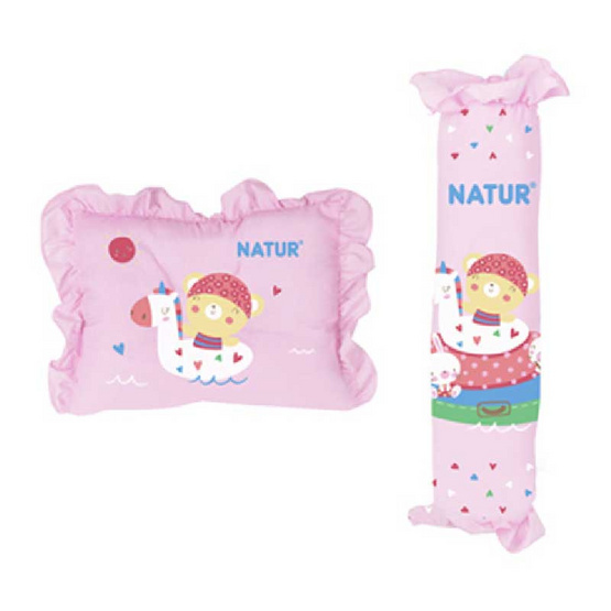 NATUR ที่นอนฟองน้ำ 22x35x2.5 นิ้ว สีชมพู NATUR ที่นอนฟองน้ำ 22x35x2.5 นิ้ว สีชมพู
