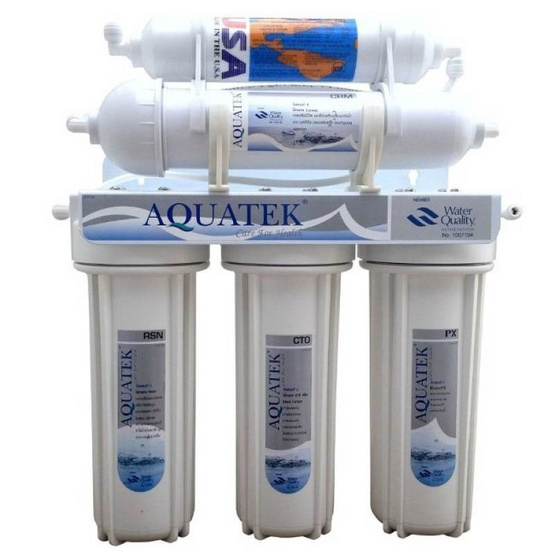 Aquatek เครื่องกรองน้ำ Ceramic Silver 5 ขั้นตอน รุ่น AQ05CES - สีขาว Aquatek เครื่องกรองน้ำ Ceramic Silver 5 ขั้นตอน รุ่น AQ05CES - สีขาว