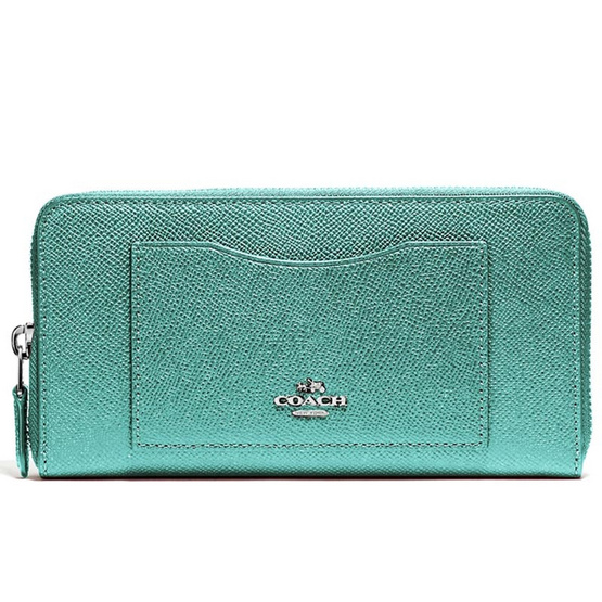 กระเป๋าสตางค์ COACH F54007 ACCORDION ZIP WALLET IN CROSSGRAIN LEATHER กระเป๋าสตางค์ COACH F54007 ACCORDION ZIP WALLET IN CROSSGRAIN LEATHER