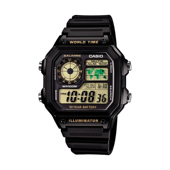 CASIO นาฬิกาข้อมือ รุ่น AE-1200WH-1BVDF CASIO นาฬิกาข้อมือ รุ่น AE-1200WH-1BVDF
