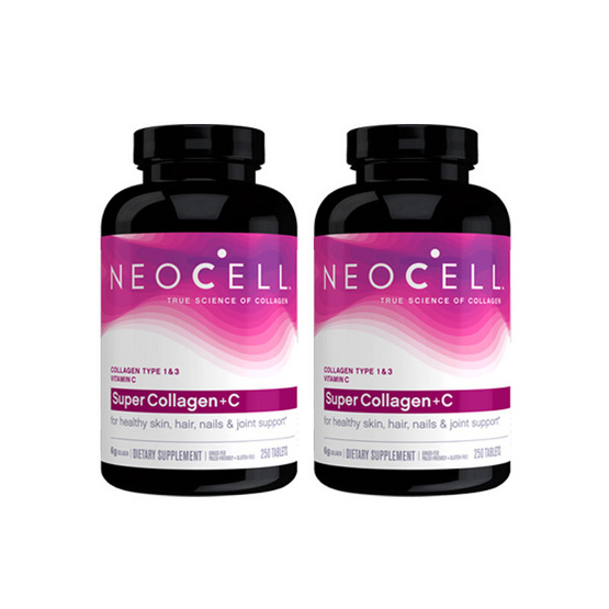 Neocell ผลิตภัณฑ์เสริมอาหาร นีโอเซลล์ คอลลาเจน รุ่นพลัส ซี บรรจุ 250 แคปซูล แพ็ค 2 กระปุก Neocell ผลิตภัณฑ์เสริมอาหาร นีโอเซลล์ คอลลาเจน รุ่นพลัส ซี บรรจุ 250 แคปซูล แพ็ค 2 กระปุก