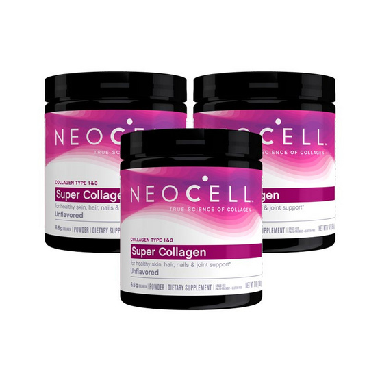 Neocell ผลิตภัณฑ์เสริมอาหาร นีโอเซลล์ คอลลาเจน ชนิดผง ขนาด 198 กรัม แพ็ค 3 กระปุก Neocell ผลิตภัณฑ์เสริมอาหาร นีโอเซลล์ คอลลาเจน ชนิดผง ขนาด 198 กรัม แพ็ค 3 กระปุก