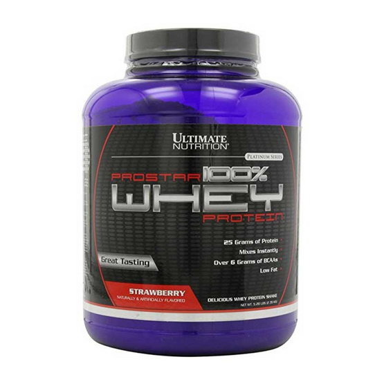 Ultimate PROSTAR Whey Protein เวย์โปรตีน ขนาด 5.28 lbs รสสตรอเบอร์รี่ Ultimate PROSTAR Whey Protein เวย์โปรตีน ขนาด 5.28 lbs รสสตรอเบอร์รี่