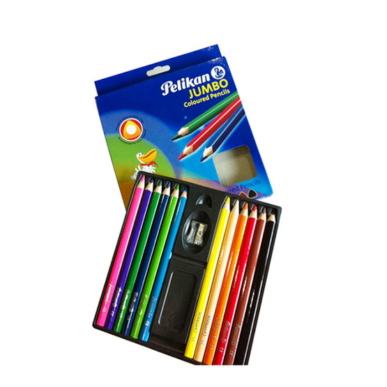 Pelikan ดินสอสีไม้ ด้ามสามเหลี่ยม ขนาดจัมโบ้ 12 สี Pelikan ดินสอสีไม้ ด้ามสามเหลี่ยม ขนาดจัมโบ้ 12 สี
