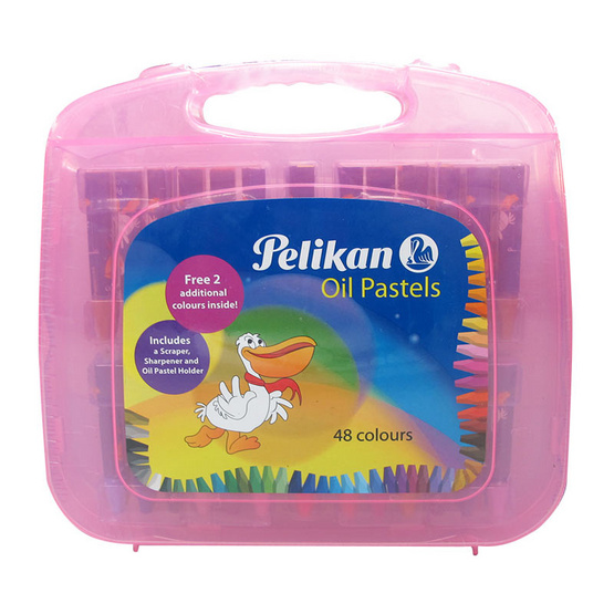 Pelikan สีชอล์คน้ำมัน แท่งหกเหลี่ยม 48 สี (แถมสีสะท้อนแสง 2 สี + กล่องหิ้ว) Pelikan สีชอล์คน้ำมัน แท่งหกเหลี่ยม 48 สี (แถมสีสะท้อนแสง 2 สี + กล่องหิ้ว)