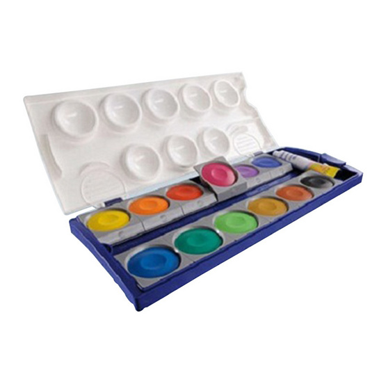 Pelikan สีน้ำหลุม ตลับทึบแสง 12 สี 735K/12 Pelikan สีน้ำหลุม ตลับทึบแสง 12 สี 735K/12