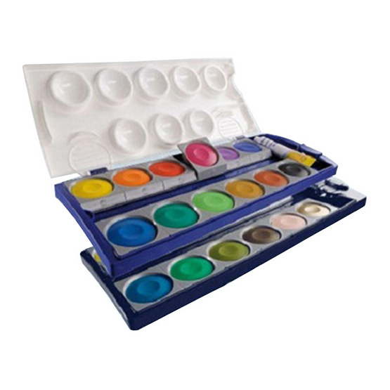 Pelikan สีน้ำหลุม ตลับทึบแสง 24 สี 735K/24 Pelikan สีน้ำหลุม ตลับทึบแสง 24 สี 735K/24