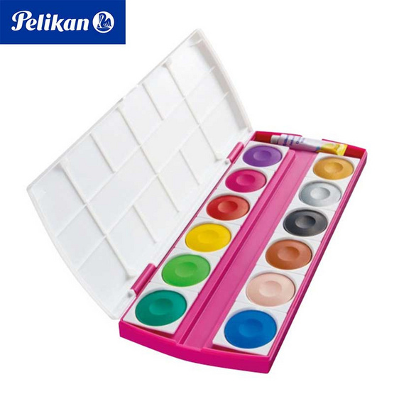 Pelikan สีน้ำหลุมทึบแสง PI 12 ลาย Princess 12 สี Pelikan สีน้ำหลุมทึบแสง PI 12 ลาย Princess 12 สี