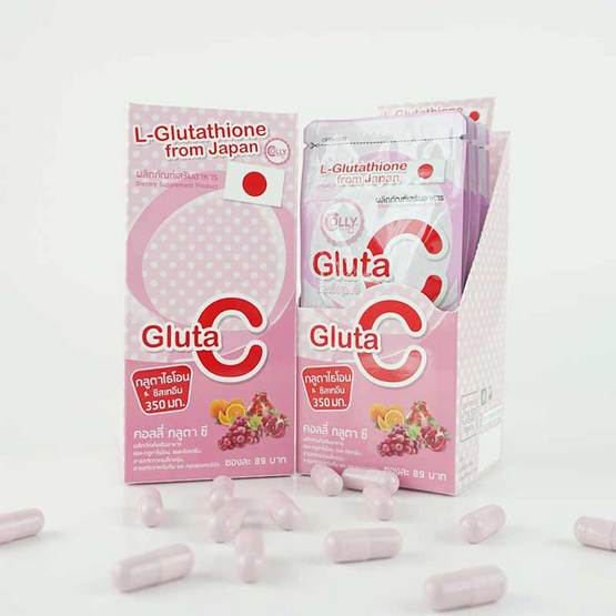 Colly Gluta C ผลิตภัณฑ์เสริมอาหารคอลลี่ กลูต้า ซี บรรจุรวม 28 แคปซูล/กล่อง แพ็ค 2 กล่อง Colly Gluta C ผลิตภัณฑ์เสริมอาหารคอลลี่ กลูต้า ซี บรรจุรวม 28 แคปซูล/กล่อง แพ็ค 2 กล่อง