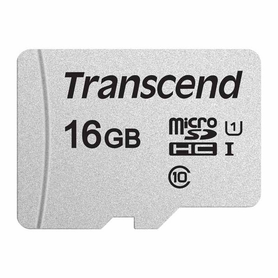 Transcend เมมโมรี่ MicroSd Card Class10 16GB 300S Transcend เมมโมรี่ MicroSd Card Class10 16GB 300S