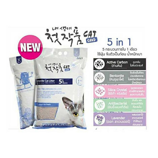 Two Two Pet ทรายแมวดอกลาเวนเดอร์ (5 in 1) ประเทศเกาหลี Two Two Pet ทรายแมวดอกลาเวนเดอร์ (5 in 1) ประเทศเกาหลี