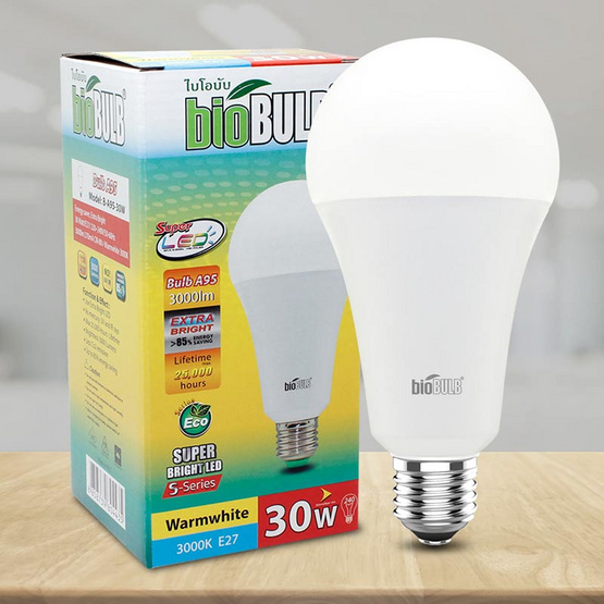 Bio Bulb LED S-Series ขั้ว E27-30 วัตต์ แสงวอร์มไวท์ Bio Bulb LED S-Series ขั้ว E27-30 วัตต์ แสงวอร์มไวท์