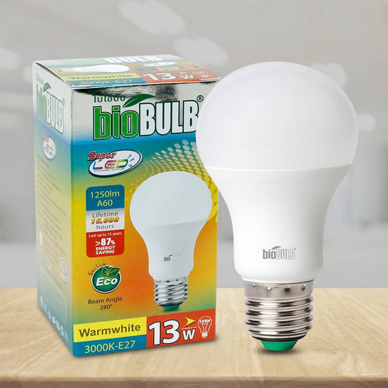 Bio Bulb LED 13 วัตต์ แสงวอร์มไวท์ (MUSHROOM) Bio Bulb LED 13 วัตต์ แสงวอร์มไวท์ (MUSHROOM)
