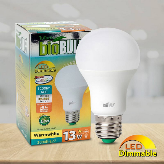 Bio Bulb หลอด LED หรี่ไฟ 13 วัตต์ แสงวอร์มไวท์ Bio Bulb หลอด LED หรี่ไฟ 13 วัตต์ แสงวอร์มไวท์